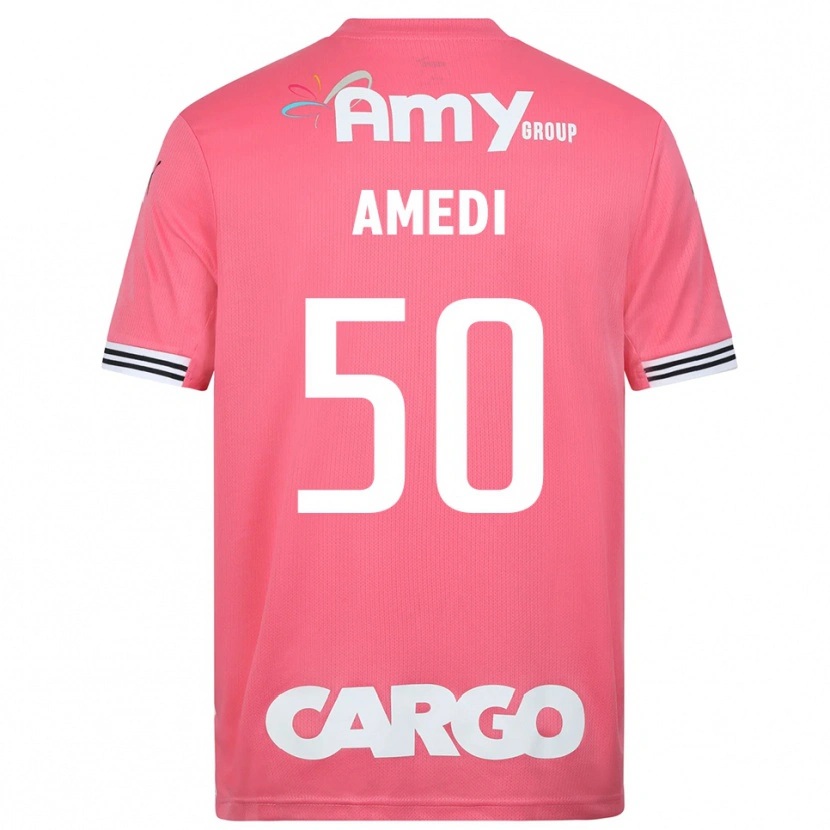 Danxen Homem Roie Amedi #50 Branco Rosa Camisola Guarda-Redes 2025/26 Camisa