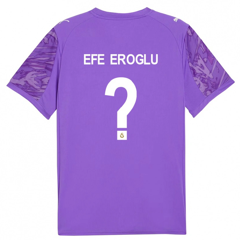 Danxen Homem Cem Efe Eroğlu #0 Branco Roxo Camisola Guarda-Redes 2025/26 Camisa