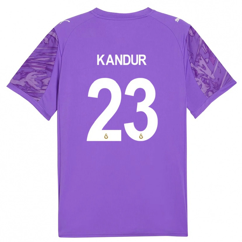 Danxen Homem Müge Kandur #23 Branco Roxo Camisola Guarda-Redes 2025/26 Camisa