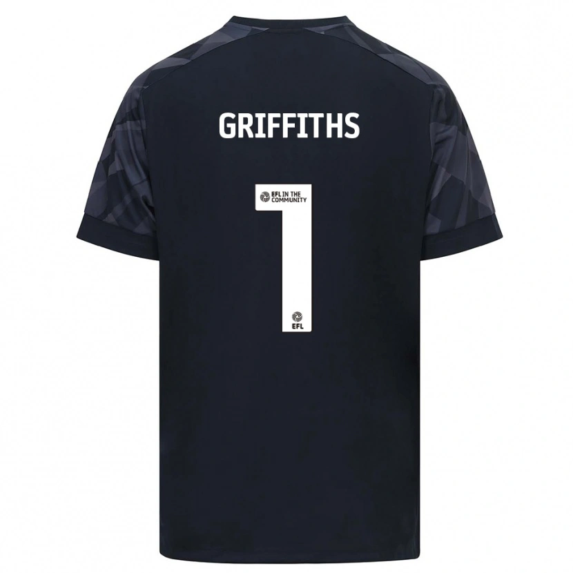 Danxen Mulher Ewan Griffiths #1 Preto Branco Camisola Guarda-Redes 2025/26 Camisa