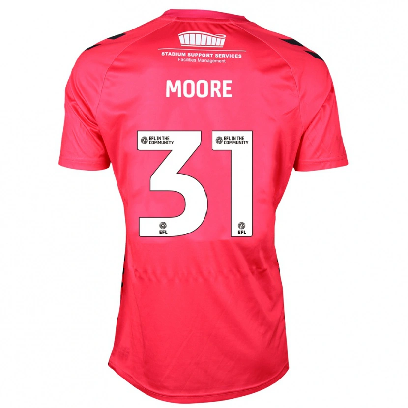Danxen Mulher Stuart Moore #31 Branco Vermelho Camisola Guarda-Redes 2025/26 Camisa