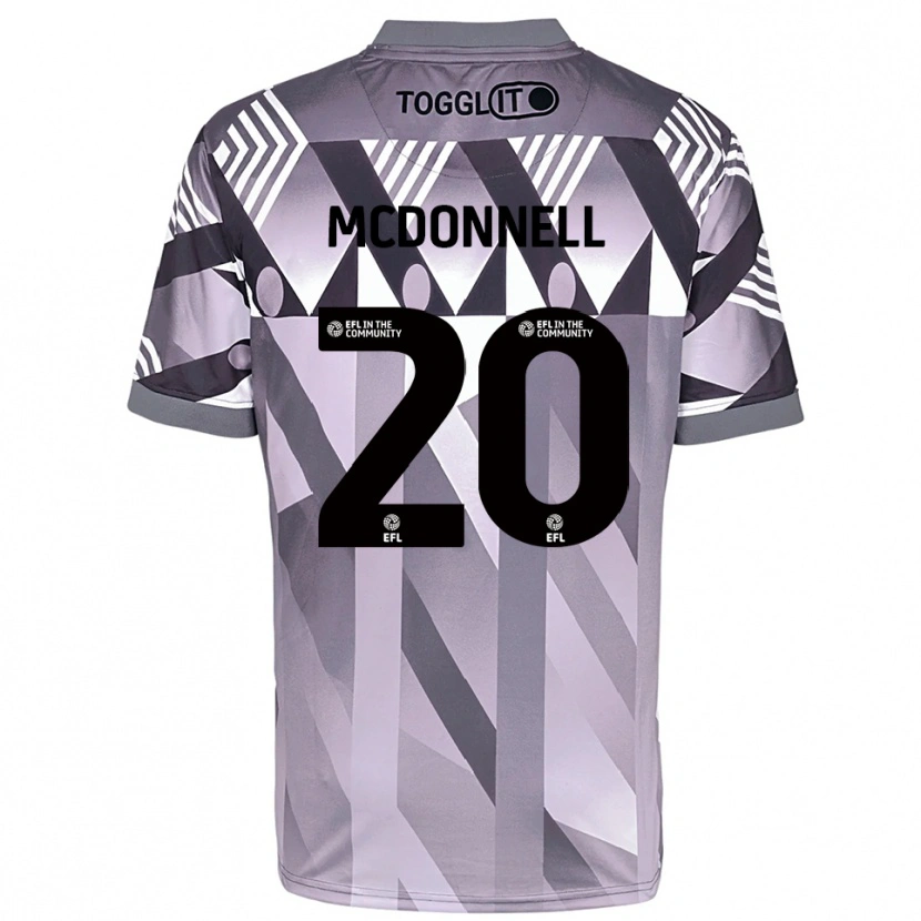 Danxen Mulher Joe McDonnell #20 Cinza Claro Camisola Guarda-Redes 2025/26 Camisa