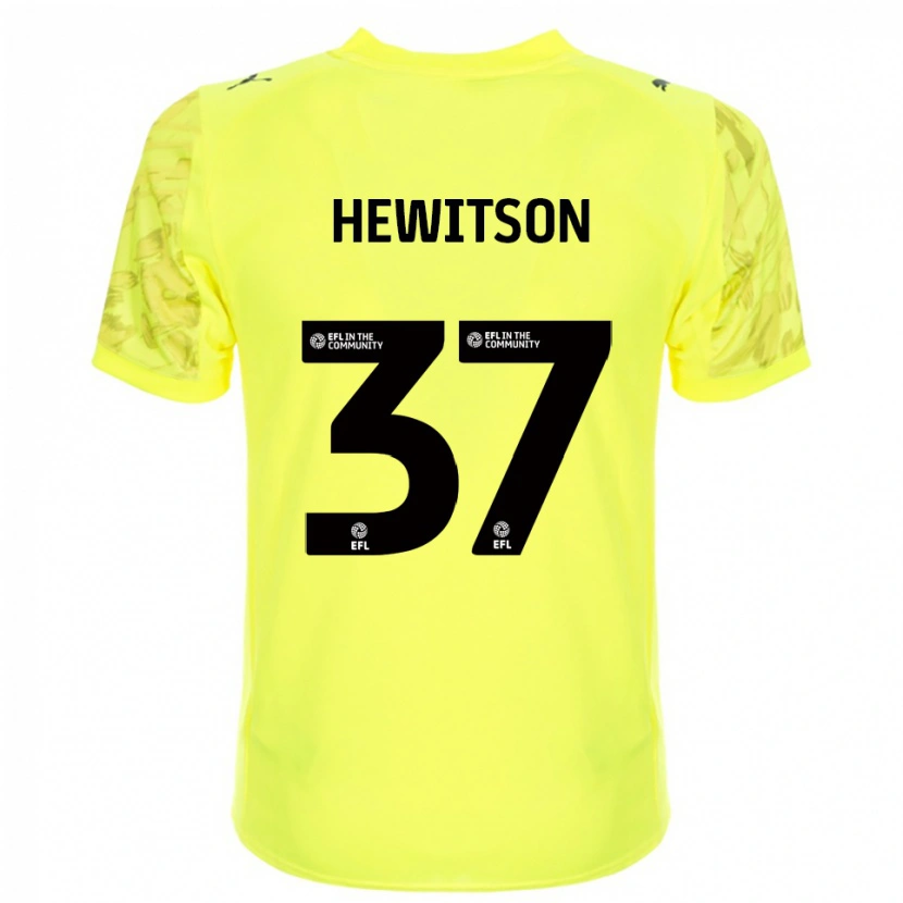 Danxen Mulher Luke Hewitson #37 Preto Amarelo Camisola Guarda-Redes 2025/26 Camisa