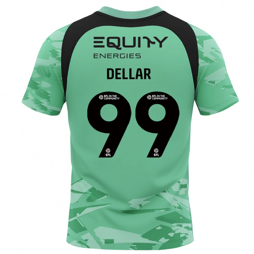 Danxen Mulher Megan Dellar #99 Preto Verde Claro Camisola Guarda-Redes 2025/26 Camisa