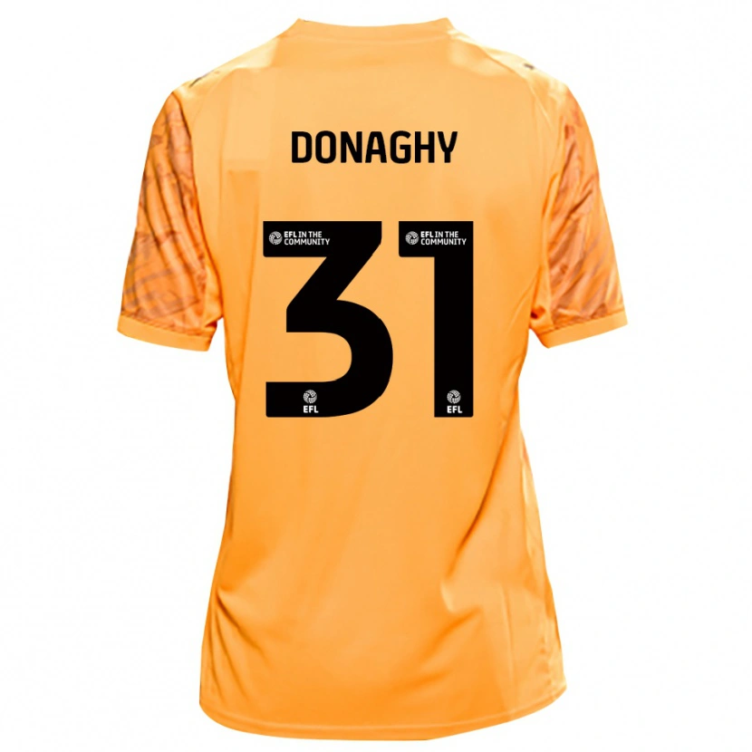 Danxen Mulher Tom Donaghy #31 Preto Laranja Camisola Guarda-Redes 2025/26 Camisa