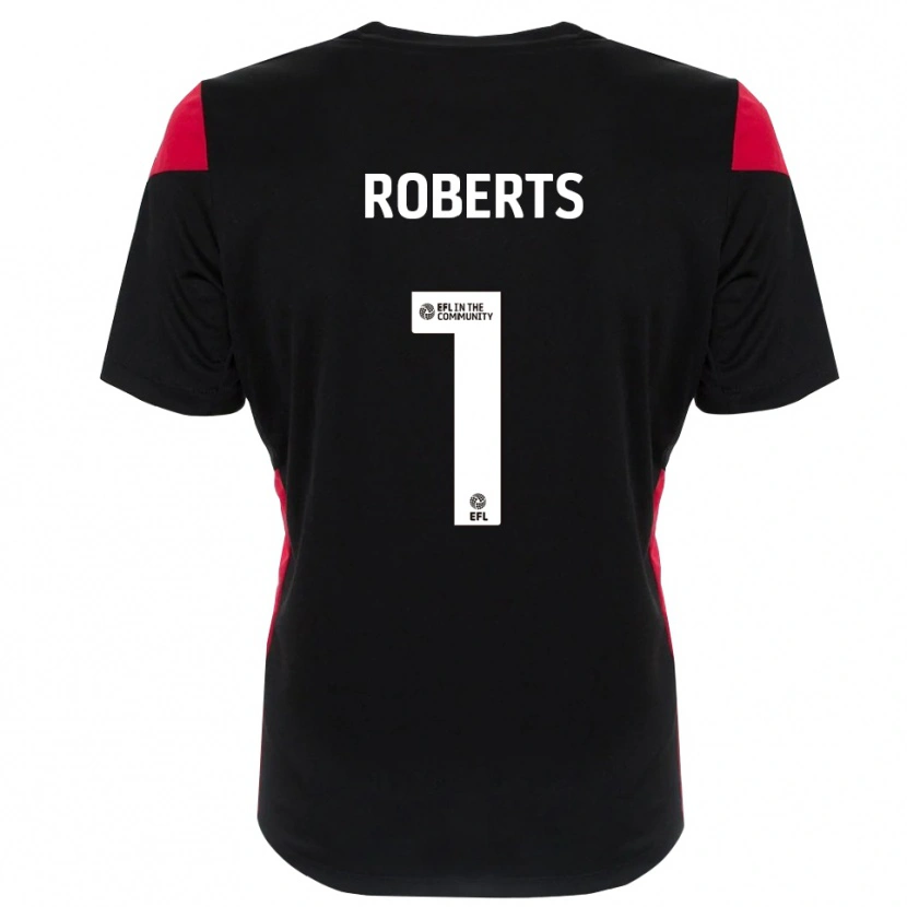 Danxen Mulher Myles Roberts #1 Preto Branco Camisola Guarda-Redes 2025/26 Camisa
