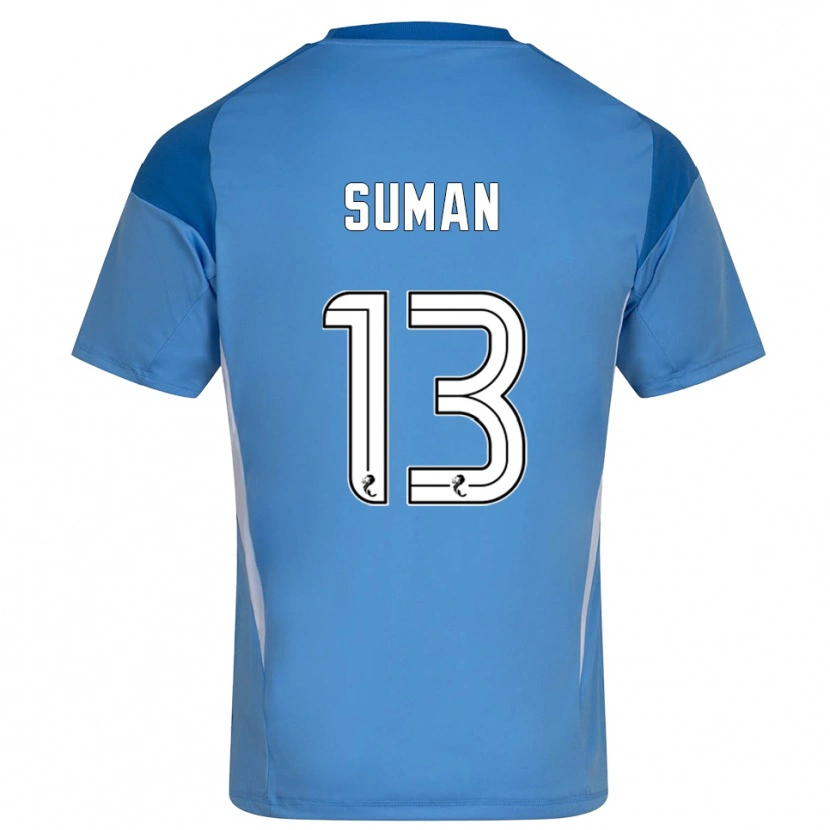 Danxen Mulher Nick Suman #13 Branco Azul Camisola Guarda-Redes 2025/26 Camisa