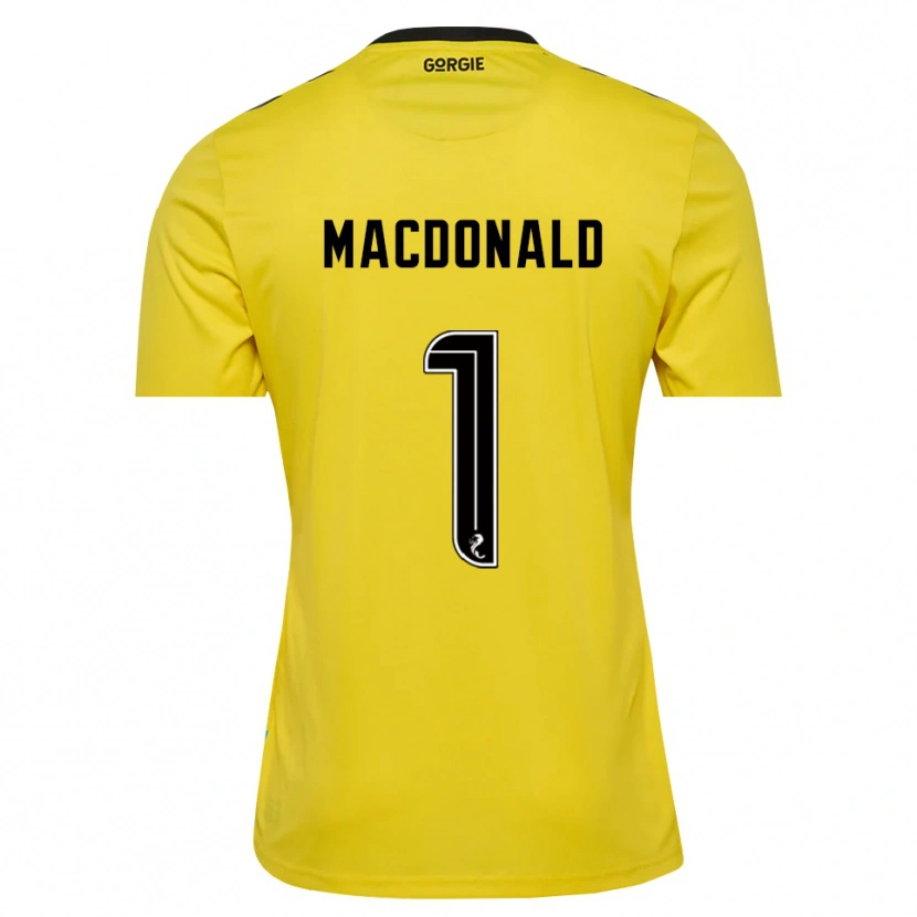 Danxen Mulher Jamie MacDonald #1 Preto Vermelho Amarelo Camisola Guarda-Redes 2025/26 Camisa
