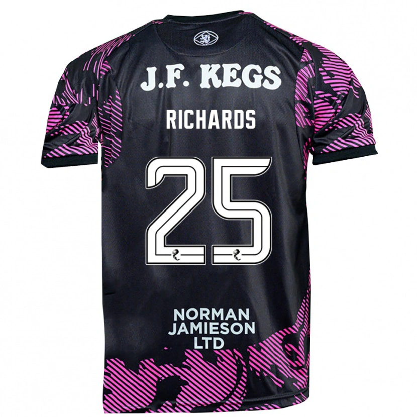 Danxen Mulher Dave Richards #25 Preto Rosa Camisola Guarda-Redes 2025/26 Camisa