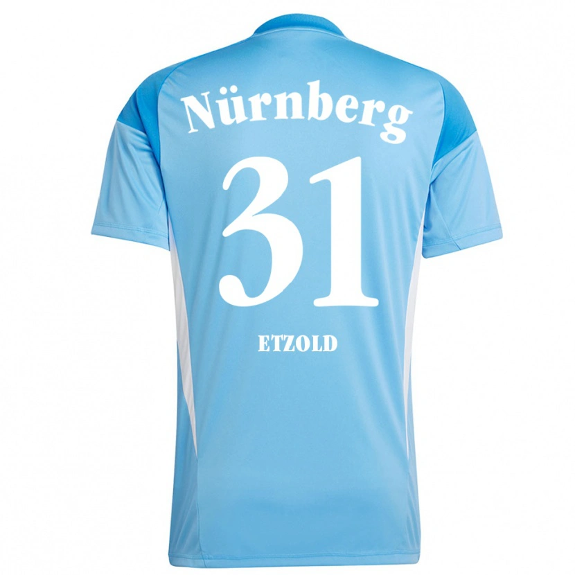Danxen Mulher Hannah Etzold #31 Azul Celeste Branco Camisola Guarda-Redes 2025/26 Camisa