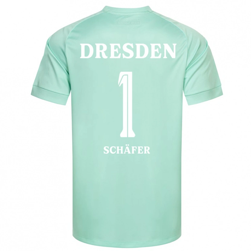 Danxen Mulher Moritz Schäfer #1 Verde Claro Branco Camisola Guarda-Redes 2025/26 Camisa
