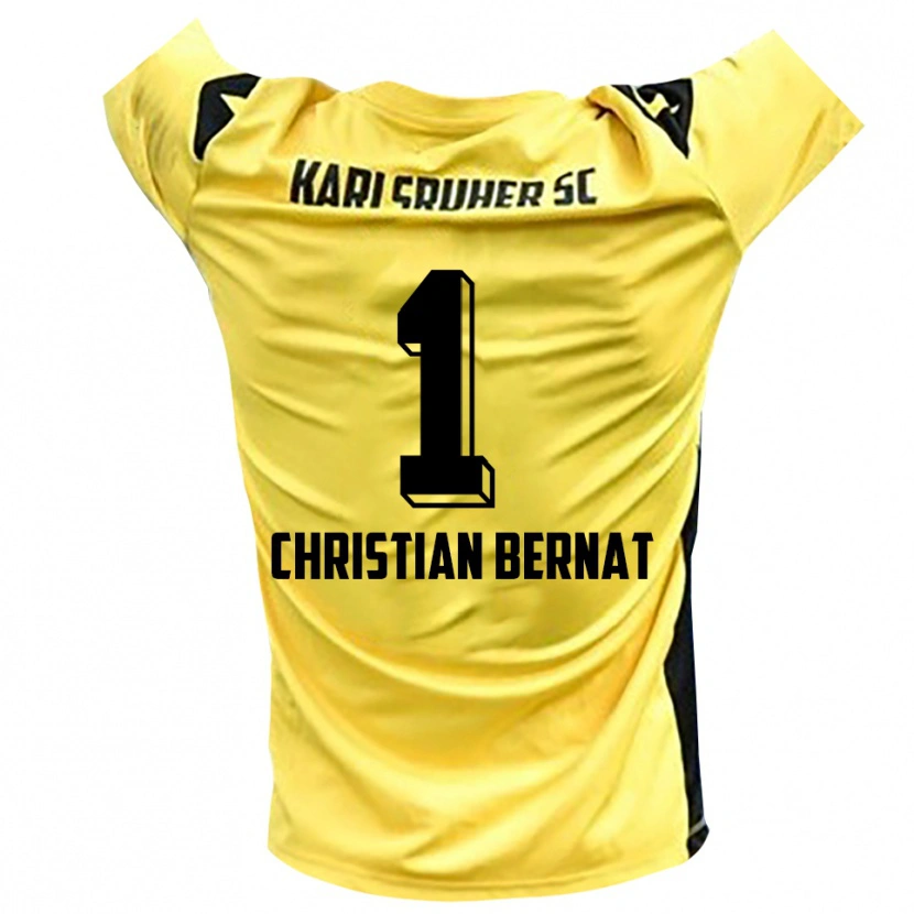 Danxen Mulher Hans Christian Bernat #1 Amarelo Preto Camisola Guarda-Redes 2025/26 Camisa