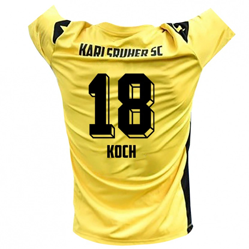 Danxen Mulher Aki Koch #18 Amarelo Preto Camisola Guarda-Redes 2025/26 Camisa