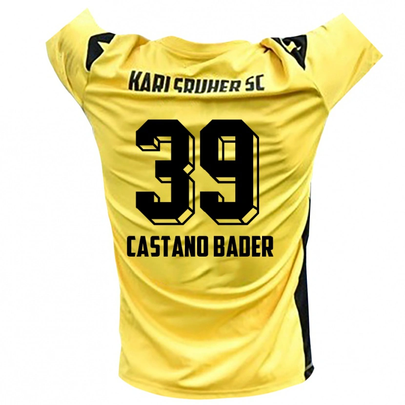 Danxen Mulher Simeon Castano Bader #39 Amarelo Preto Camisola Guarda-Redes 2025/26 Camisa