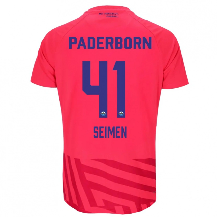Danxen Mulher Dennis Seimen #41 Vermelho Preto Camisola Guarda-Redes 2025/26 Camisa
