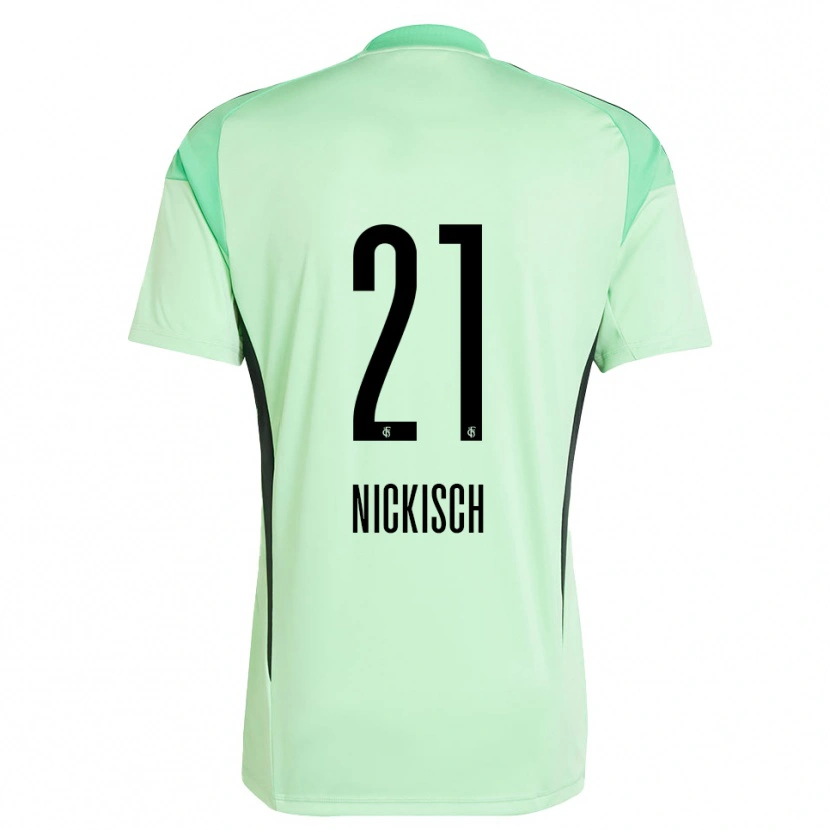 Danxen Mulher Jonas Nickisch #21 Verde Claro Preto Camisola Guarda-Redes 2025/26 Camisa
