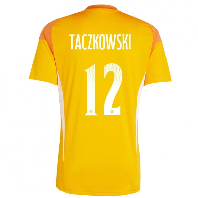 Danxen Mulher Simon Taczkowski #12 Laranja Branco Camisola Guarda-Redes 2025/26 Camisa
