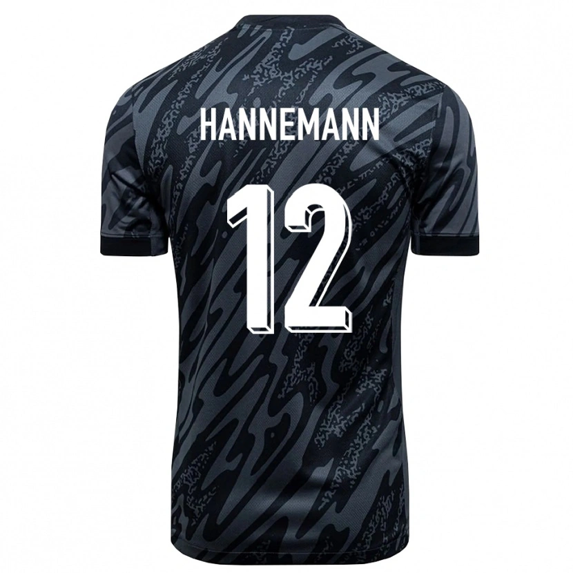 Danxen Mulher Sören Hannemann #12 Preto Cinza Camisola Guarda-Redes 2025/26 Camisa