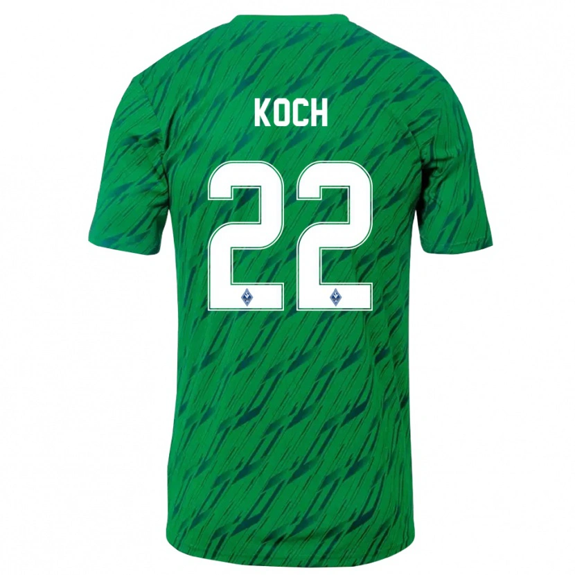 Danxen Mulher Nico Koch #22 Verde Branco Camisola Guarda-Redes 2025/26 Camisa