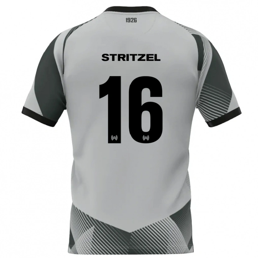 Danxen Mulher Florian Stritzel #16 Cinza Claro Branco Camisola Guarda-Redes 2025/26 Camisa