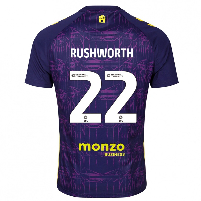 Danxen Mulher Carl Rushworth #22 Amarelo Roxo Camisola Guarda-Redes 2025/26 Camisa