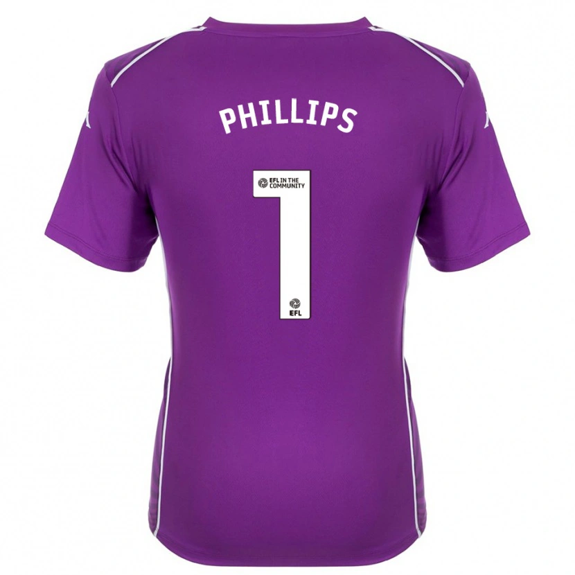 Danxen Mulher Dillon Phillips #1 Branco Roxo Camisola Guarda-Redes 2025/26 Camisa