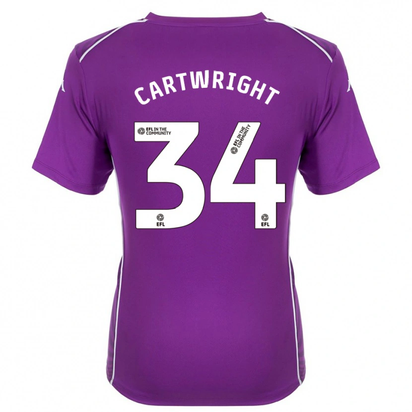 Danxen Mulher Harvey Cartwright #34 Branco Roxo Camisola Guarda-Redes 2025/26 Camisa