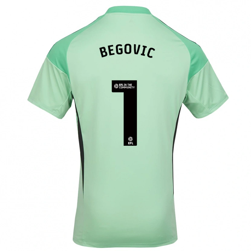 Danxen Mulher Asmir Begovic #1 Preto Verde Claro Camisola Guarda-Redes 2025/26 Camisa