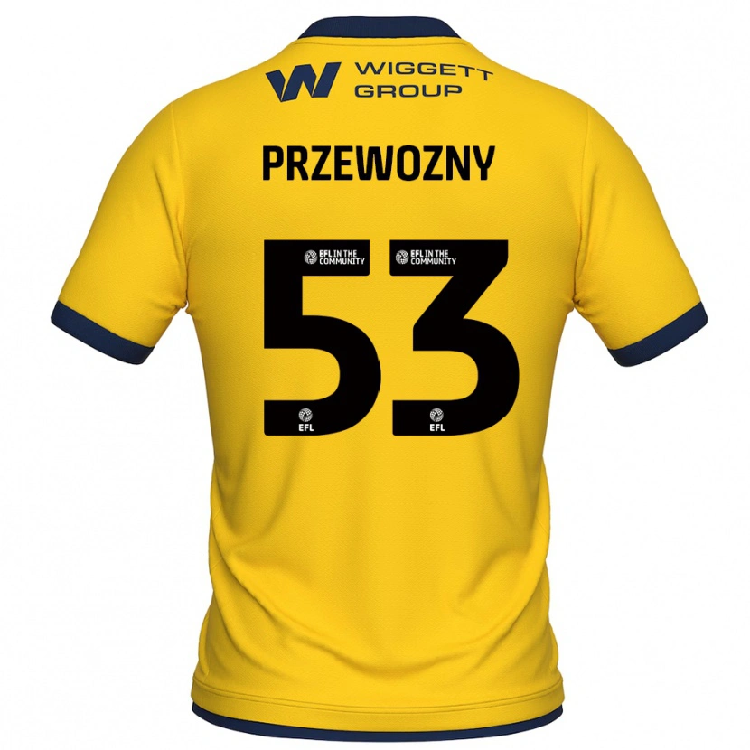 Danxen Mulher Jakub Przewozny #53 Amarelo Preto Camisola Guarda-Redes 2025/26 Camisa