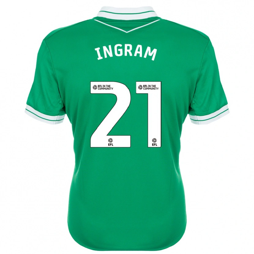 Danxen Mulher Matt Ingram #21 Verde Branco Camisola Guarda-Redes 2025/26 Camisa