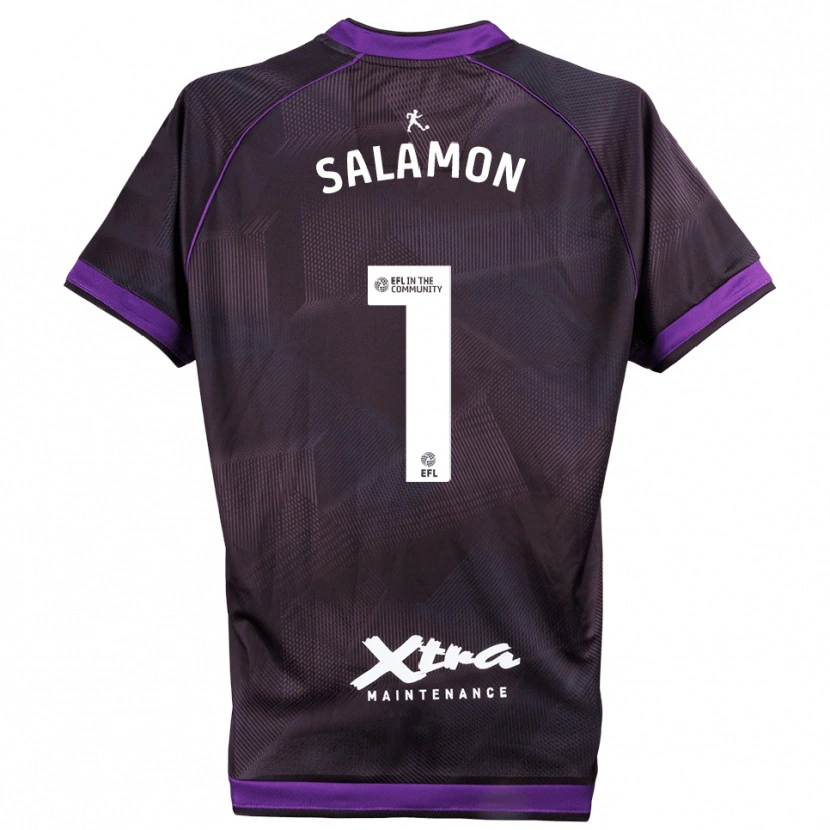 Danxen Mulher Matteo Salamon #1 Branco Roxo Camisola Guarda-Redes 2025/26 Camisa