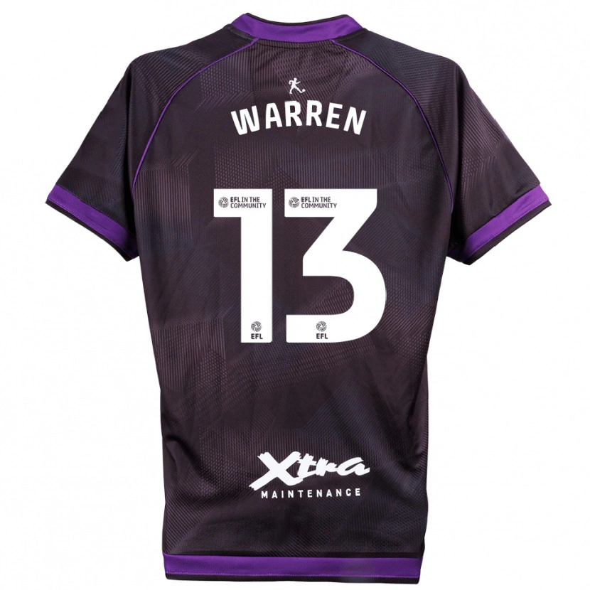 Danxen Mulher Charlie Warren #13 Branco Roxo Camisola Guarda-Redes 2025/26 Camisa