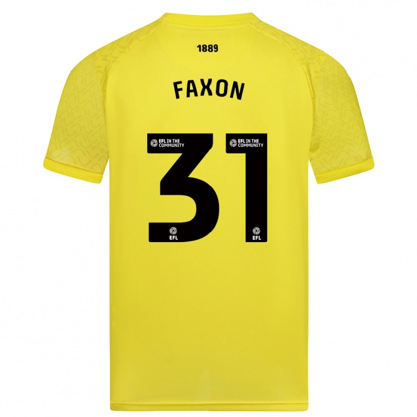Danxen Mulher Luke Faxon #31 Amarelo Preto Camisola Guarda-Redes 2025/26 Camisa