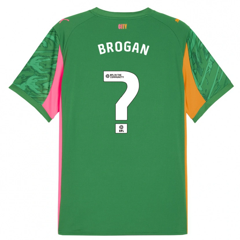 Danxen Mulher Adam Brogan #0 Verde Laranja Camisola Guarda-Redes 2025/26 Camisa