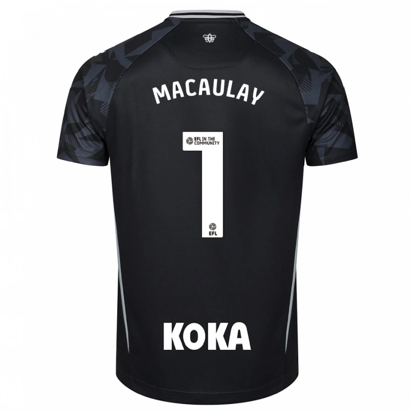 Danxen Mulher Jonathan Macaulay #1 Azul Preto Camisola Guarda-Redes 2025/26 Camisa