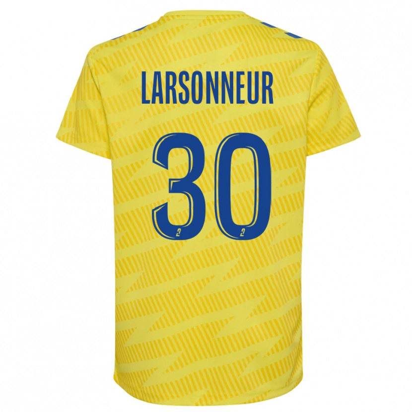 Danxen Mulher Gautier Larsonneur #30 Amarelo Azul Camisola Guarda-Redes 2025/26 Camisa