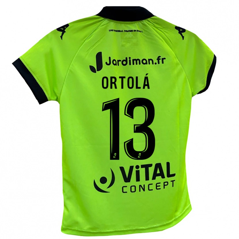 Danxen Mulher Adrián Ortolá #13 Verde Neon Camisola Guarda-Redes 2025/26 Camisa