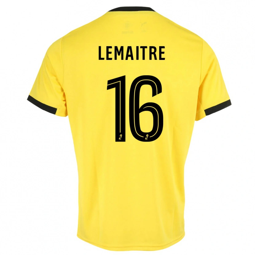 Danxen Mulher Nicolas Lemaître #16 Amarelo Preto Camisola Guarda-Redes 2025/26 Camisa