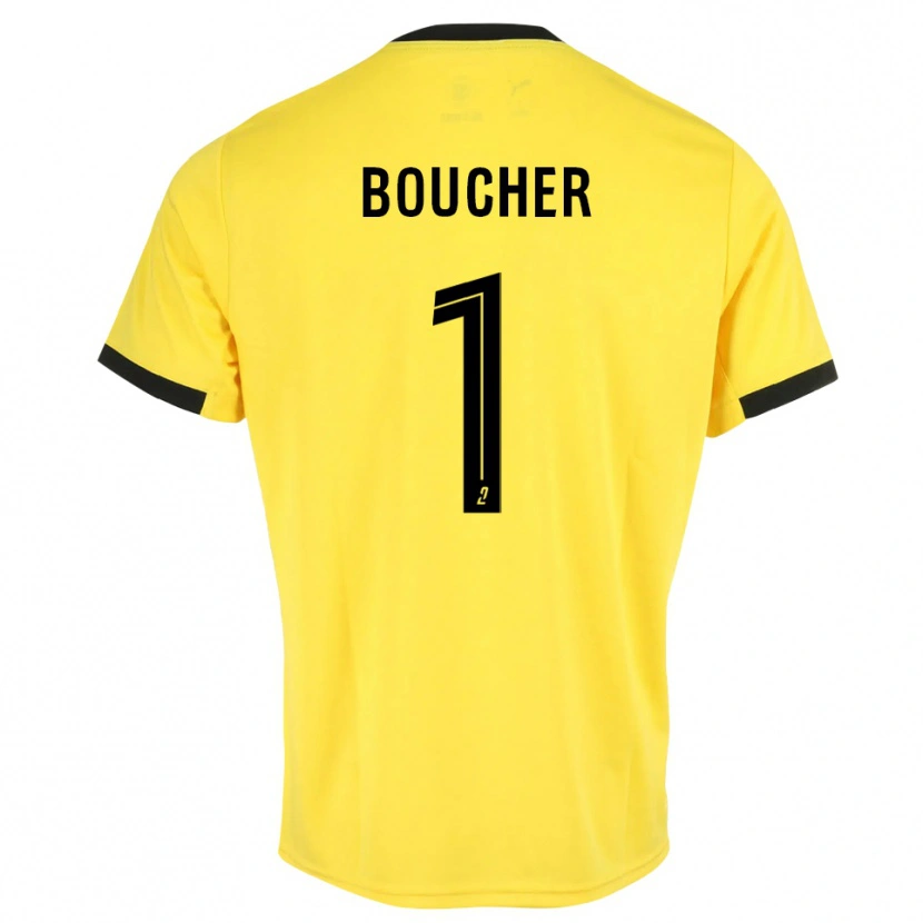 Danxen Mulher Zacharie Boucher #1 Amarelo Preto Camisola Guarda-Redes 2025/26 Camisa