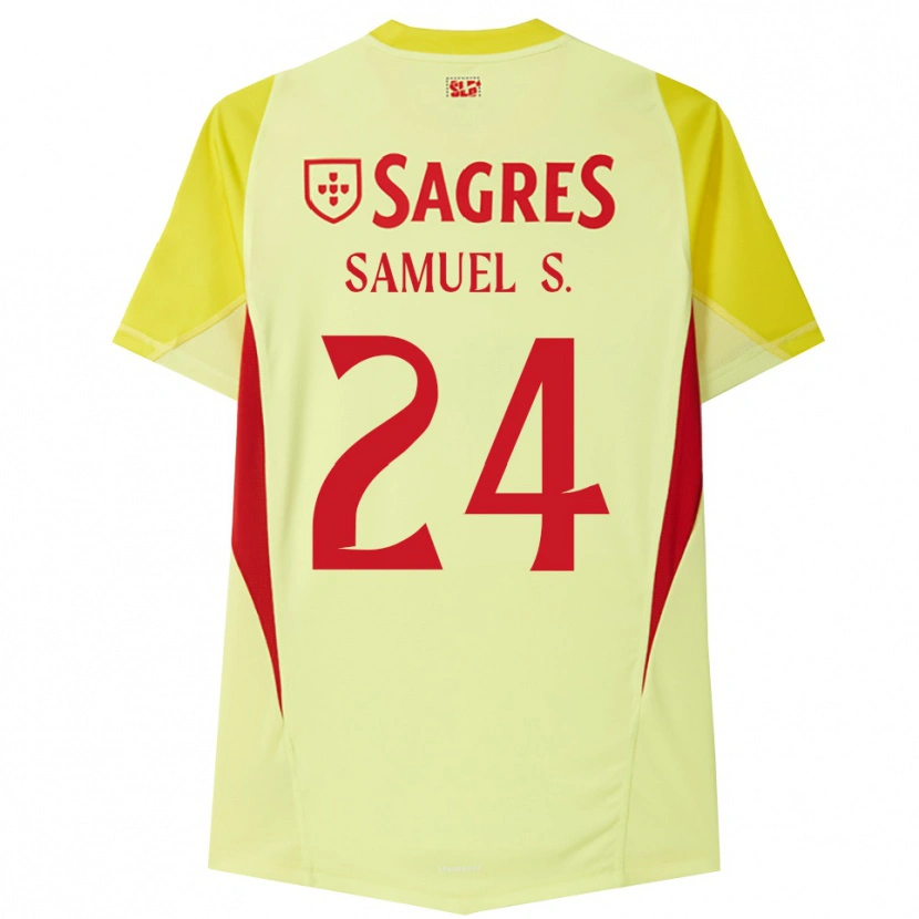 Danxen Mulher Samuel Soares #24 Amarelo Vermelho Camisola Guarda-Redes 2025/26 Camisa