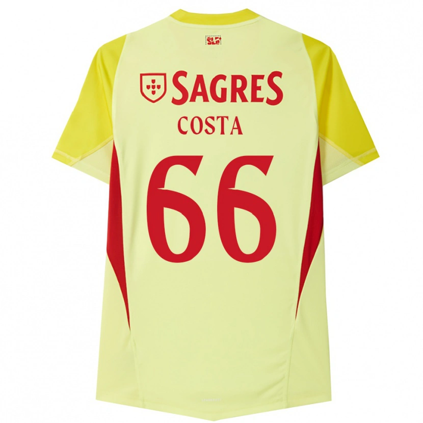 Danxen Mulher Rute Costa #66 Amarelo Vermelho Camisola Guarda-Redes 2025/26 Camisa