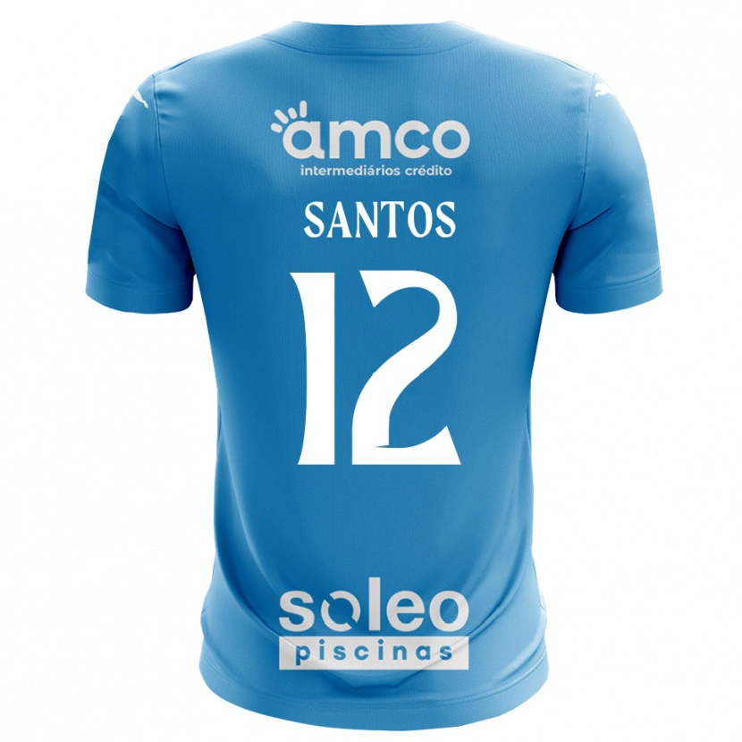 Danxen Mulher Matheus Santos #12 Azul Branco Camisola Guarda-Redes 2025/26 Camisa
