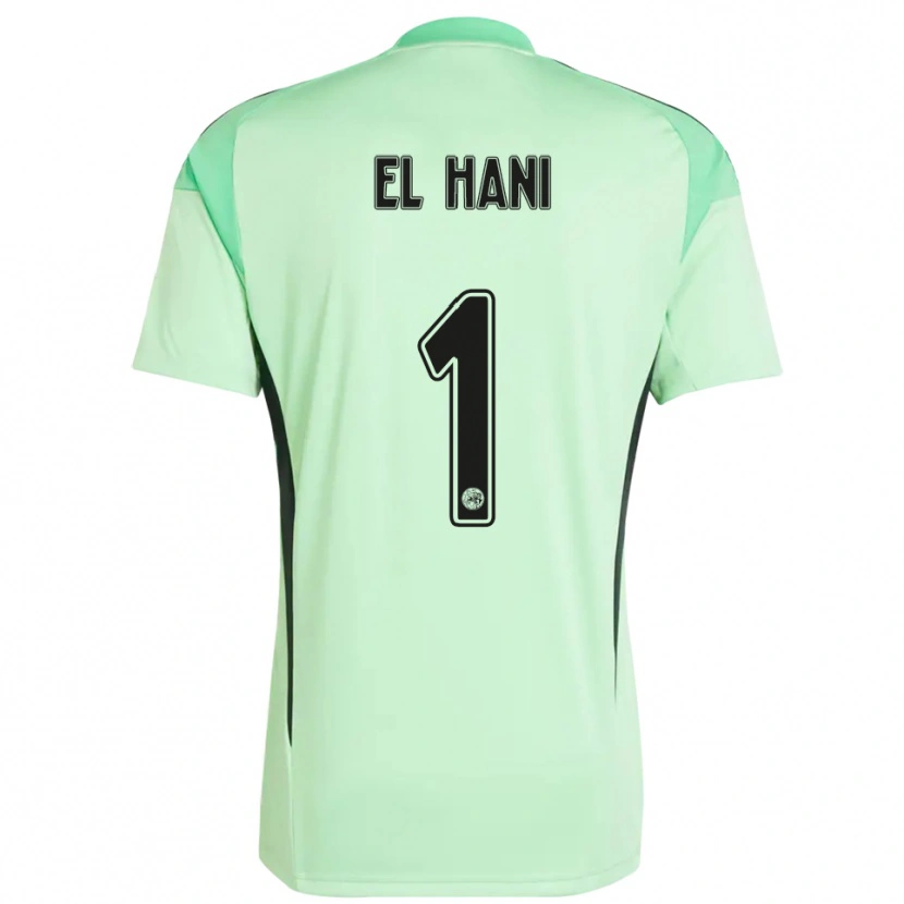 Danxen Mulher Aymean el Hani #1 Verde Claro Preto Camisola Guarda-Redes 2025/26 Camisa