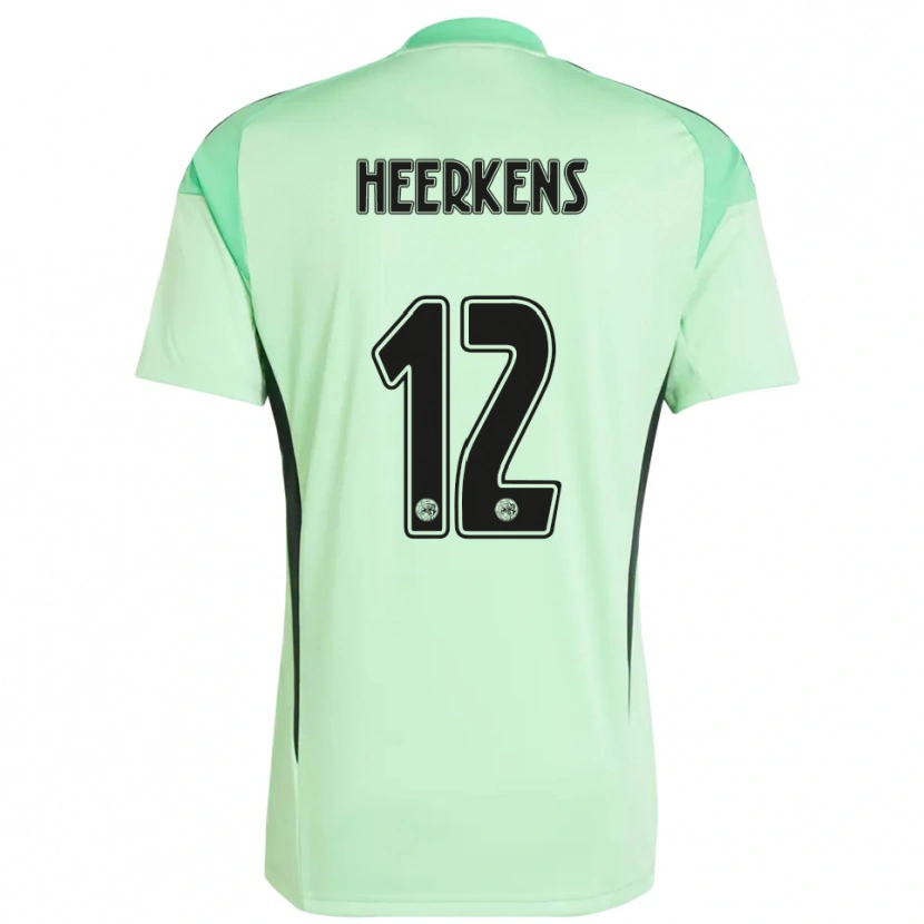 Danxen Mulher Joeri Heerkens #12 Verde Claro Preto Camisola Guarda-Redes 2025/26 Camisa