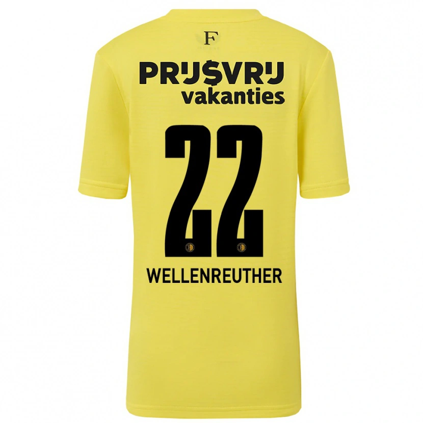 Danxen Mulher Timon Wellenreuther #22 Amarelo Preto Camisola Guarda-Redes 2025/26 Camisa