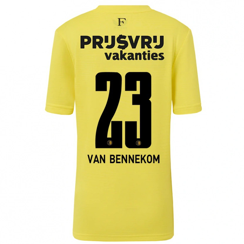 Danxen Mulher Duron van Bennekom #23 Amarelo Preto Camisola Guarda-Redes 2025/26 Camisa
