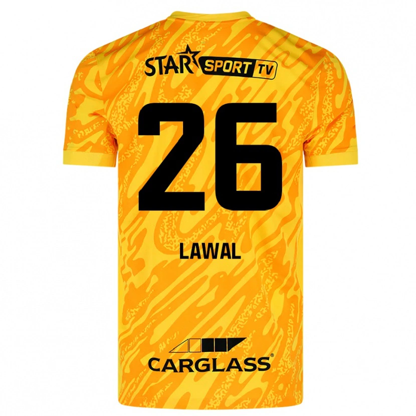 Danxen Mulher Tobias Lawal #26 Laranja Amarelo Preto Camisola Guarda-Redes 2025/26 Camisa