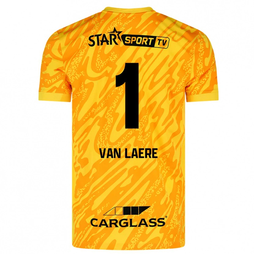 Danxen Mulher Daan Van Laere #1 Laranja Amarelo Preto Camisola Guarda-Redes 2025/26 Camisa