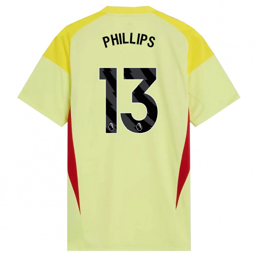 Danxen Mulher Charlie Phillips #13 Amarelo Vermelho Preto Camisola Guarda-Redes 2025/26 Camisa