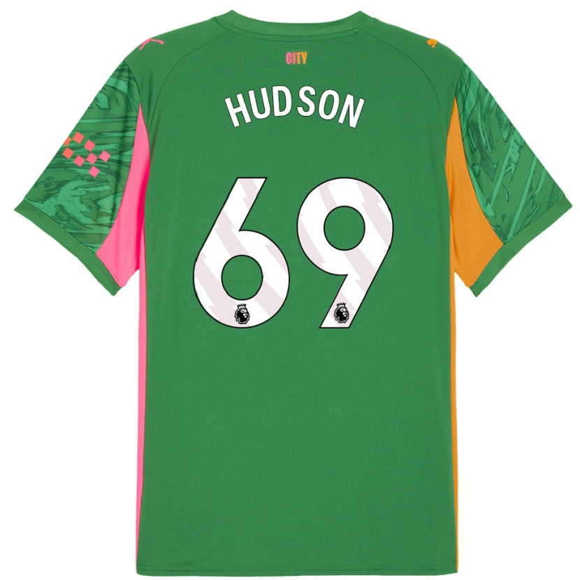 Danxen Mulher Max Hudson #69 Verde Laranja Camisola Guarda-Redes 2025/26 Camisa